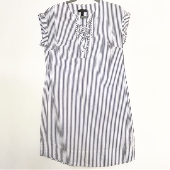 JCrew Stripe Cotton Shirt Dress Size XS - Picture 3 of 8